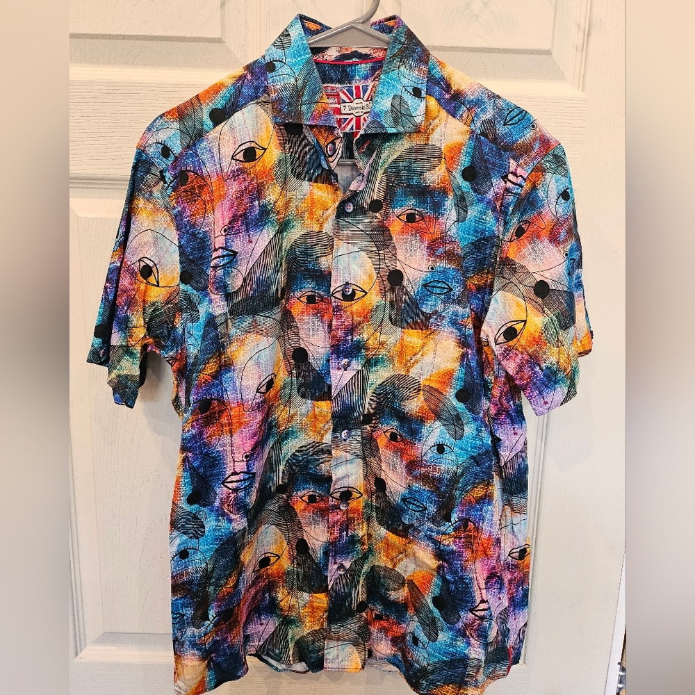 Colorful Abstract Button-Up Shirt - Picture 2 of 12